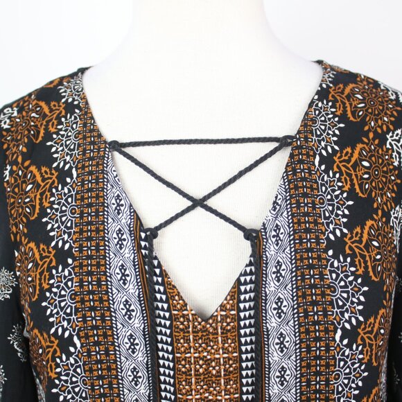 Mittoshop Womens Small Paisley Tassel Tunic Top - Picture 4 of 6